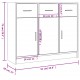 Sonata H Бюфет опушен дъб 91x28x75 см инженерно дърво