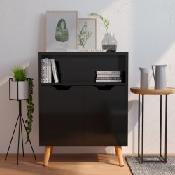 Sonata H Сайдборд, черен гланц, 60x30x72 см, инженерно дърво - Corpuri, vitrine, biblioteci modulare