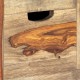 Sonata H Сайдборд, сив, 100x30x50 см, шишамово дърво масив