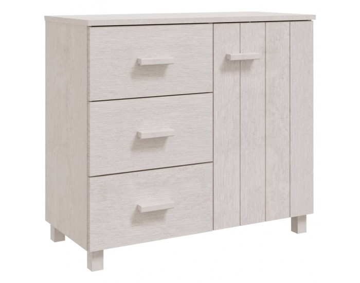 Sonata H Сайдборд HAMAR бял 90x40x80 см борово дърво масив