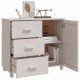 Sonata H Сайдборд HAMAR бял 90x40x80 см борово дърво масив