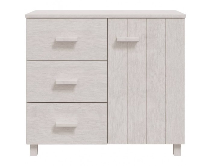 Sonata H Сайдборд HAMAR бял 90x40x80 см борово дърво масив