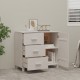 Sonata H Сайдборд HAMAR бял 90x40x80 см борово дърво масив