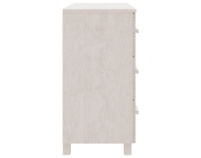 Sonata H Сайдборд HAMAR бял 90x40x80 см борово дърво масив