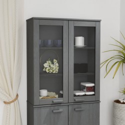 Sonata H Надстройка за шкаф HAMAR, тъмносива, 85x35x100 см, бор масив - Corpuri, vitrine, biblioteci modulare