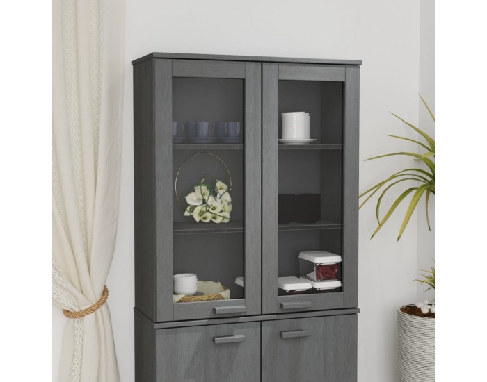 Sonata H Надстройка за шкаф HAMAR, тъмносива, 85x35x100 см, бор масив
