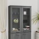 Sonata H Надстройка за шкаф HAMAR, тъмносива, 85x35x100 см, бор масив