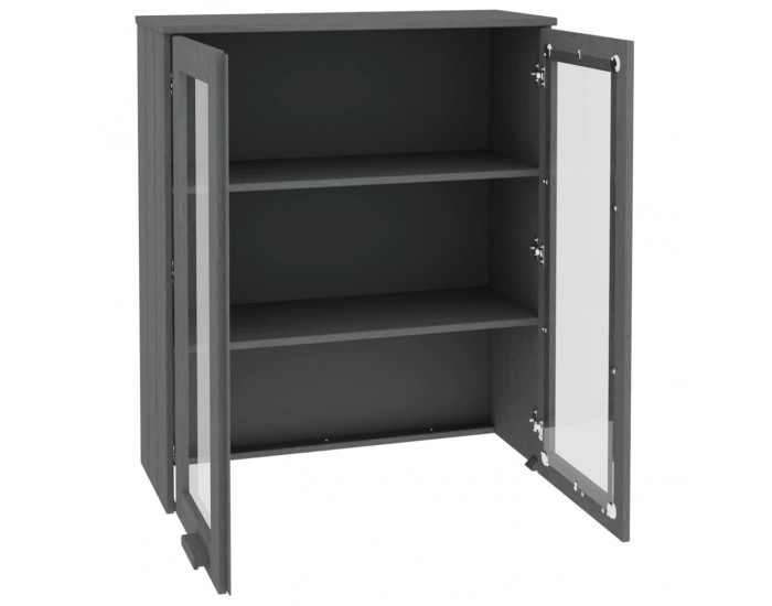 Sonata H Надстройка за шкаф HAMAR, тъмносива, 85x35x100 см, бор масив