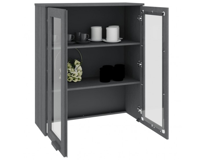 Sonata H Надстройка за шкаф HAMAR, тъмносива, 85x35x100 см, бор масив