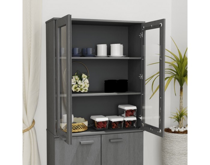 Sonata H Надстройка за шкаф HAMAR, тъмносива, 85x35x100 см, бор масив