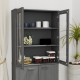 Sonata H Надстройка за шкаф HAMAR, тъмносива, 85x35x100 см, бор масив