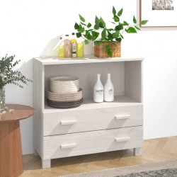 Sonata H Сайдборд HAMAR, бял, 85x35x80 см, борово дърво масив - Corpuri, vitrine, biblioteci modulare