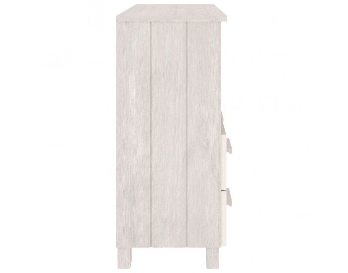 Sonata H Сайдборд HAMAR, бял, 85x35x80 см, борово дърво масив
