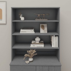 Sonata H Надстройка за шкаф HAMAR, тъмносива, 90x30x100 см, бор масив - Corpuri, vitrine, biblioteci modulare