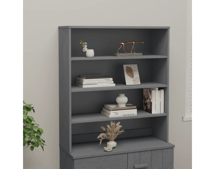 Sonata H Надстройка за шкаф HAMAR, тъмносива, 90x30x100 см, бор масив