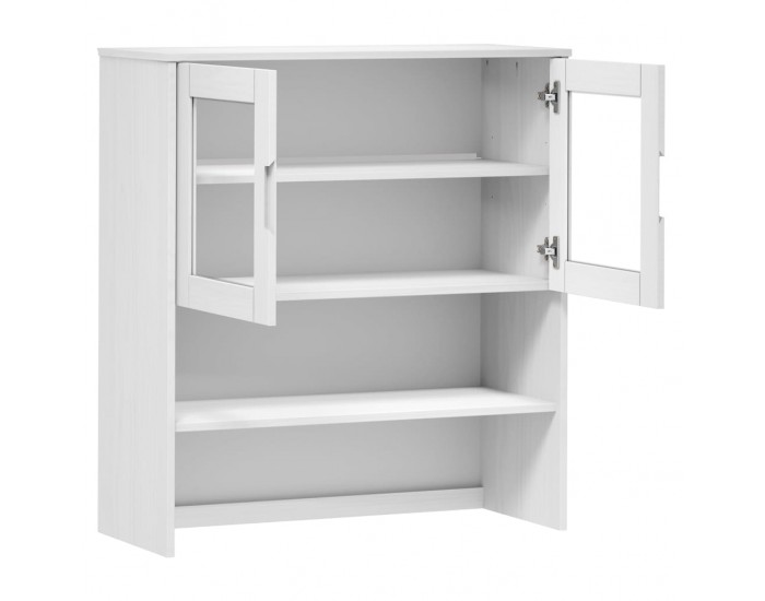 Sonata H Надстройка за шкаф MOLDE бял 90x35x100 см бор масив