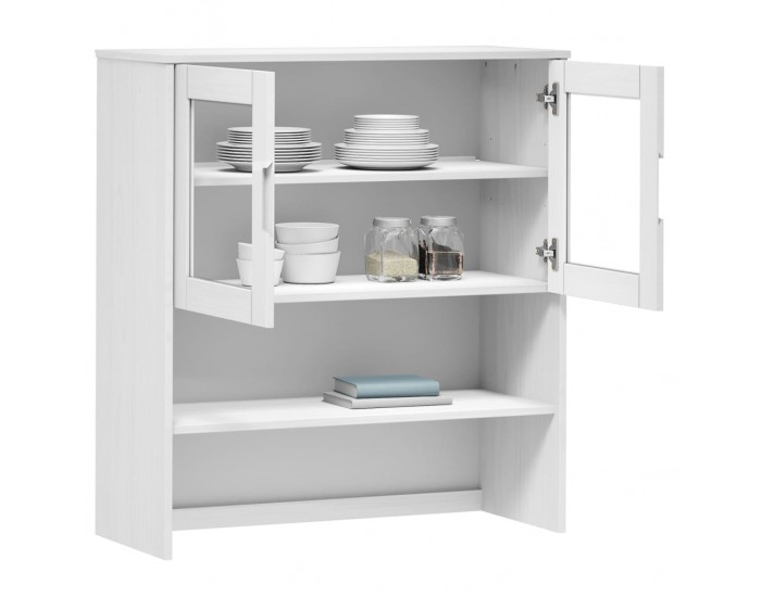 Sonata H Надстройка за шкаф MOLDE бял 90x35x100 см бор масив