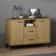 Sonata H Бюфет с метални крака кафява 113x40x77 см масивно дърво OSLO