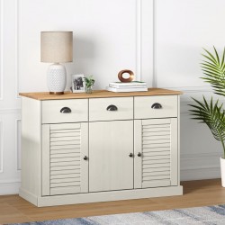 Sonata H Бюфет с чекмеджета VIGO, 113x40x75 см, бял, бор масив - Living