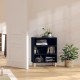 Sonata H Бюфет черен 57x35x70 см инженерно дърво