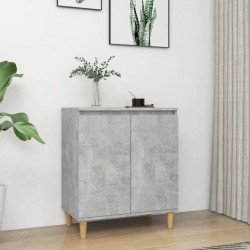 Sonata H Бюфет крака дърво масив бетонно сив 60x35x70 см инженерно дърво - Living