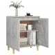 Sonata H Бюфет крака дърво масив бетонно сив 60x35x70 см инженерно дърво
