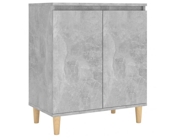 Sonata H Бюфет крака дърво масив бетонно сив 60x35x70 см инженерно дърво