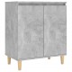 Sonata H Бюфет крака дърво масив бетонно сив 60x35x70 см инженерно дърво