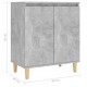 Sonata H Бюфет крака дърво масив бетонно сив 60x35x70 см инженерно дърво