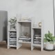 Sonata H Страничен шкаф, бетонно сив, 60x26x60 см, инженерно дърво