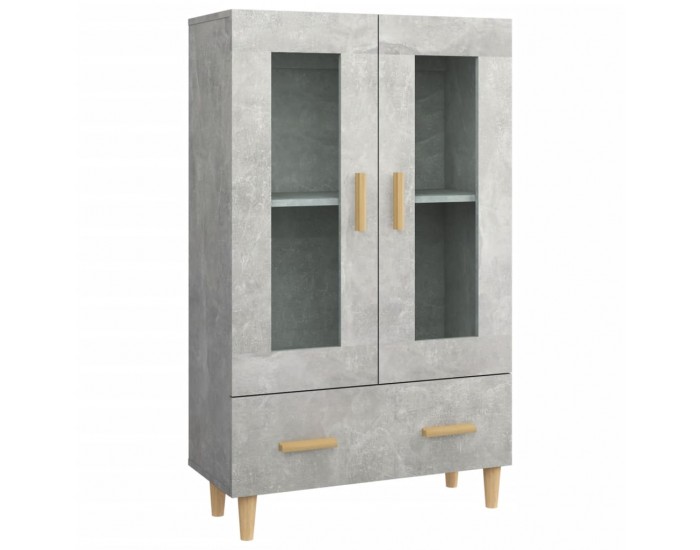 Sonata H Висок шкаф, бетонно сив, 70x31x115 см, инженерно дърво