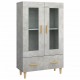 Sonata H Висок шкаф, бетонно сив, 70x31x115 см, инженерно дърво