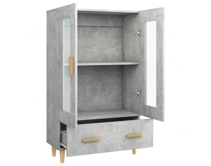 Sonata H Висок шкаф, бетонно сив, 70x31x115 см, инженерно дърво