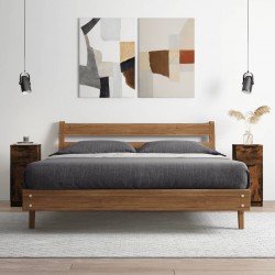 Sonata H Сайдборд, опушен дъб, 30x30x70 см, инженерно дърво - Corpuri, vitrine, biblioteci modulare
