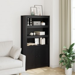 Sonata H Висок шкаф, черен, 80x35x154 см, борово дърво масив - Corpuri, vitrine, biblioteci modulare