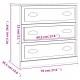 Sonata H Сайдборд, бял гланц, 70x35,5x67,5 см, инженерно дърво