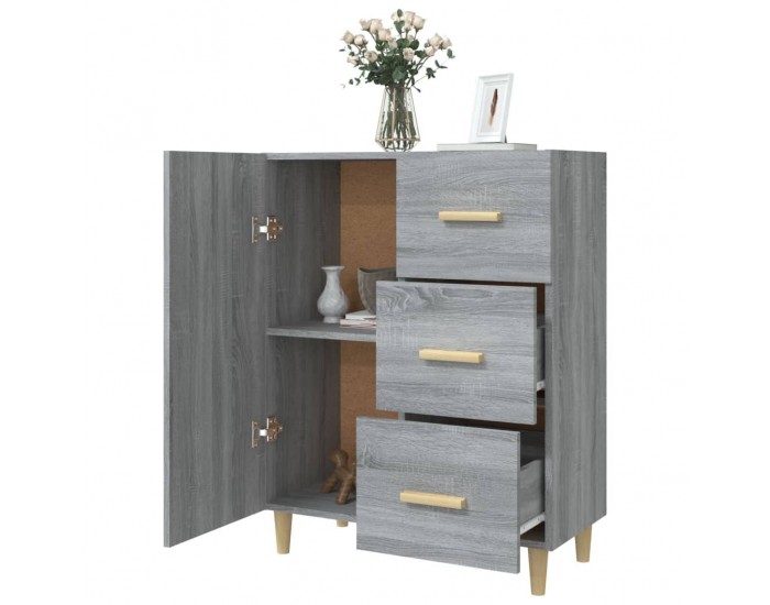 Sonata Dulap, gri sonoma, 69,5x34x90 cm, lemn compozit
