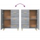 Sonata Dulap, gri sonoma, 69,5x34x90 cm, lemn compozit