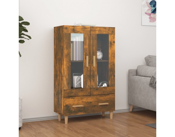 Sonata H Висок шкаф, опушен дъб, 70x31x115 см, инженерно дърво