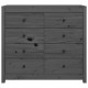 Sonata H Страничен шкаф сив 100x40x90 см борово дърво масив