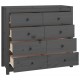 Sonata H Страничен шкаф сив 100x40x90 см борово дърво масив