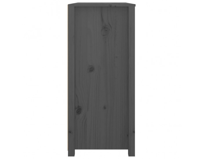 Sonata H Страничен шкаф сив 100x40x90 см борово дърво масив