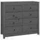 Sonata H Страничен шкаф сив 100x40x90 см борово дърво масив