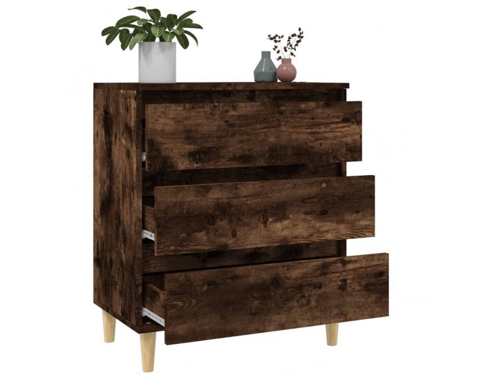 Sonata H Сайдборд, опушен дъб, 60x35x70 см, инженерно дърво