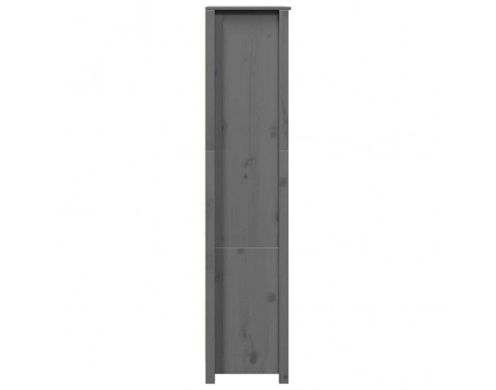 Sonata H Висок шкаф, сив, 80x35x154 см, борово дърво масив