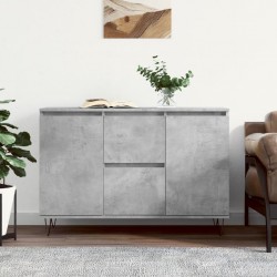 Sonata H Сайдборд, бетонно сив, 104x35x70 см, инженерно дърво - Corpuri, vitrine, biblioteci modulare