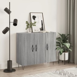 Sonata H Сайдборд, Сив сонома, 90x34x80 см, инженерно дърво - Corpuri, vitrine, biblioteci modulare