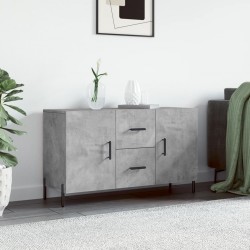 Sonata H Сайдборд, бетонно сив, 100x36x60 см, инженерно дърво - Corpuri, vitrine, biblioteci modulare