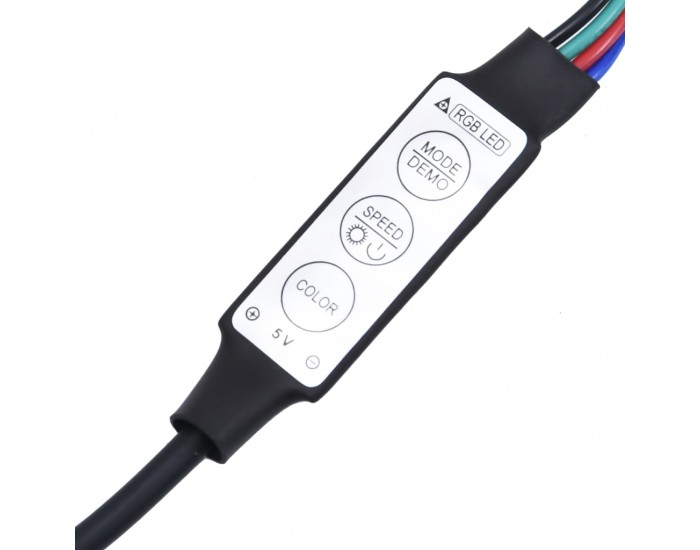 Sonata H Сайдборд с LED светлини, oпушен дъб, 80x35x75 см