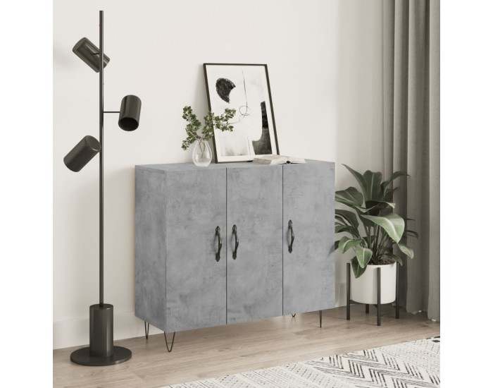 Sonata H Сайдборд, бетонно сив, 90x34x80 см, инженерно дърво
